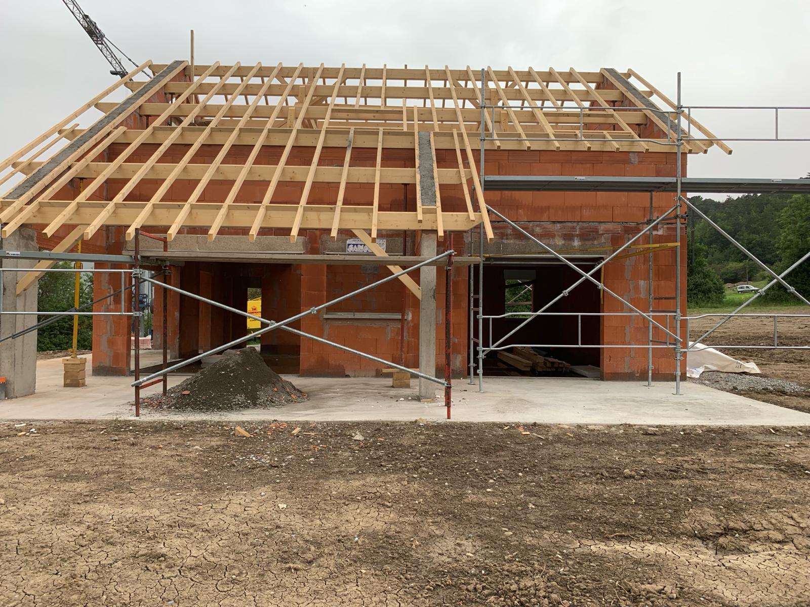 Escalier béton en cours de coffrage