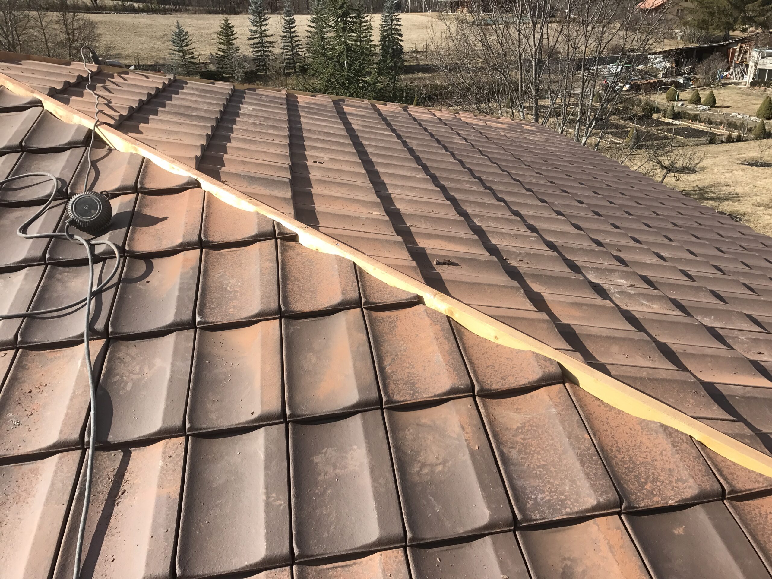 Élévation briques rouges maison individuelle